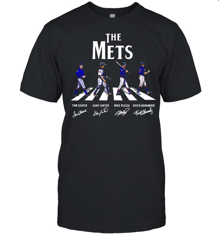 The Mets Players Abbey Road 2021 Signatures shirt Classic Men's T-shirt