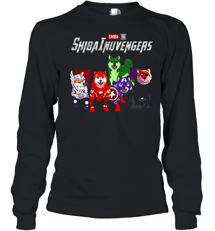 Marvel Avengers Endgame Shiba Inu Dog Shibainuvengers shirt Long Sleeved T-shirt