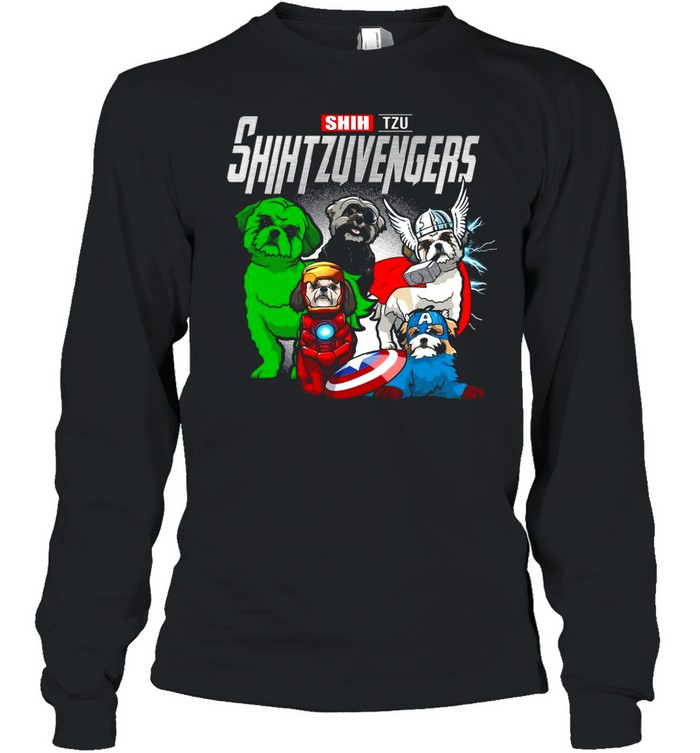 Marvel Avengers Endgame Shih TZU Shih Tzu Avengers shirt Long Sleeved T-shirt
