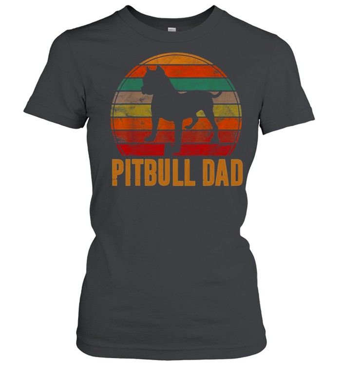 Vintage 2021 Pitbull Dad Dog shirt Classic Women's T-shirt