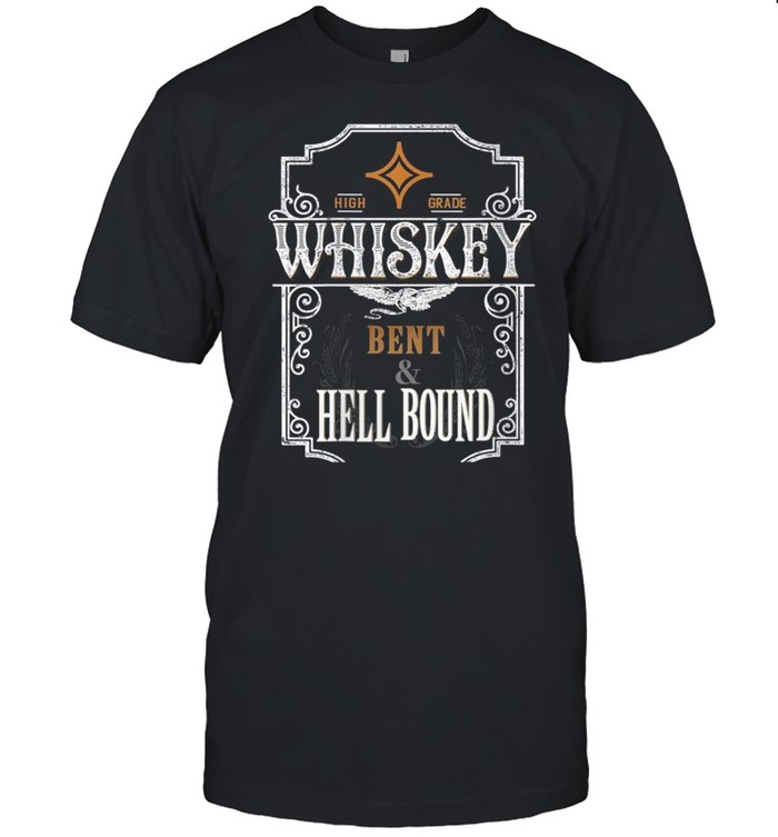 Womens Whiskey Bent And Hell Bound Vintage Retro Country Music shirt Classic Men's T-shirt
