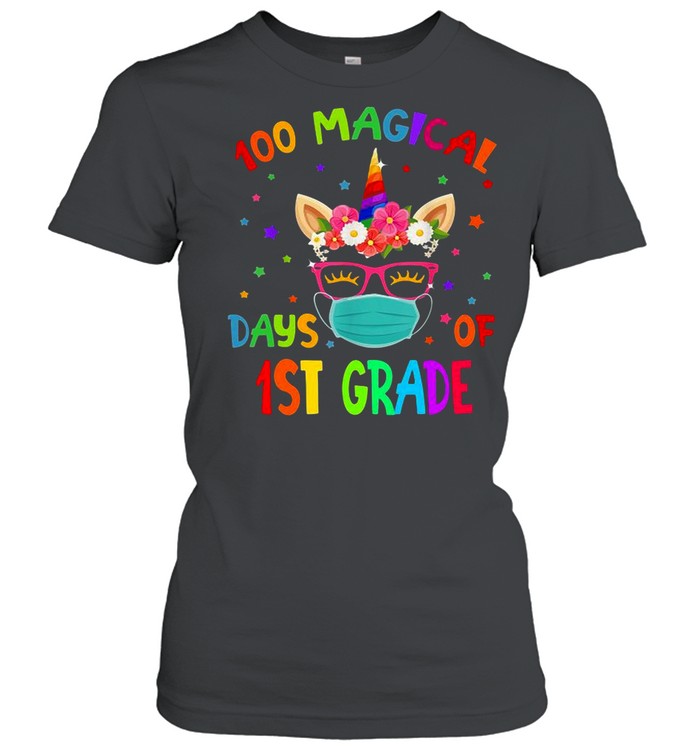 100 Magical Days Of 1St Grade School Unicorn shirt Classic Women's T-shirt