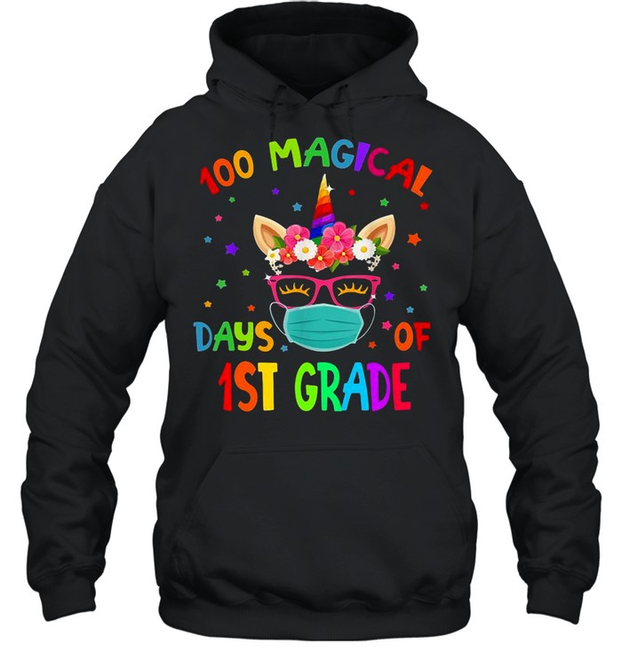 100 Magical Days Of 1St Grade School Unicorn shirt Unisex Hoodie