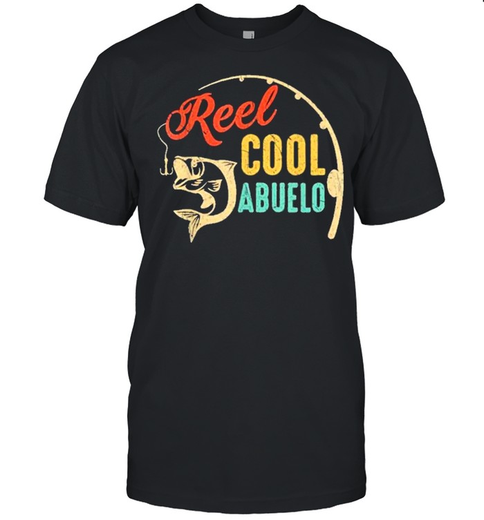 Fathers day fishing reel cool abluelo vintage shirt