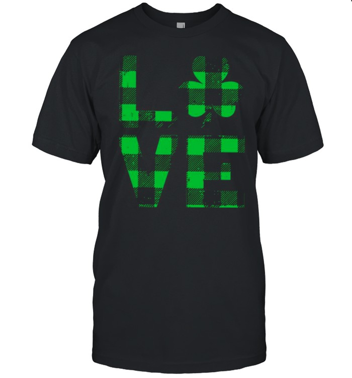 The Love With Happy St Patricks Day 2021 Plaid shirt