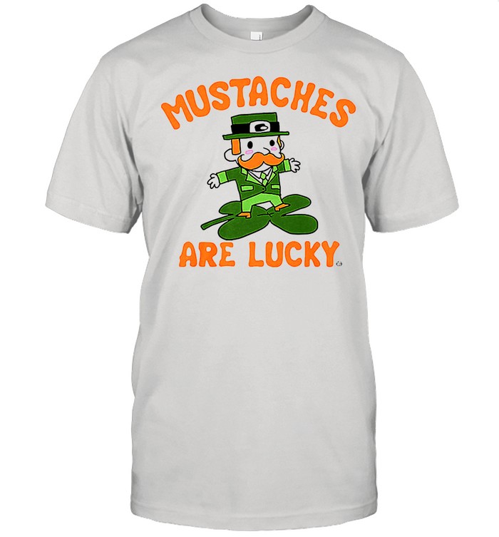 St patricks day mustaches are lucky shirt Classic Men's T-shirt