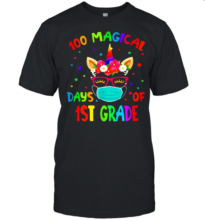 100 Magical Days Of 1St Grade Unicorn Classic Men's T-shirt