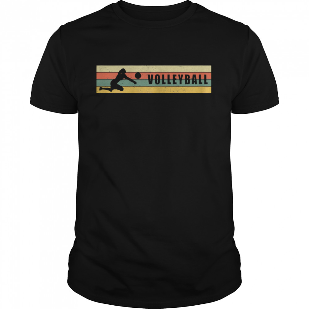 Volleyball girl vintage retro shirt Classic Men's T-shirt