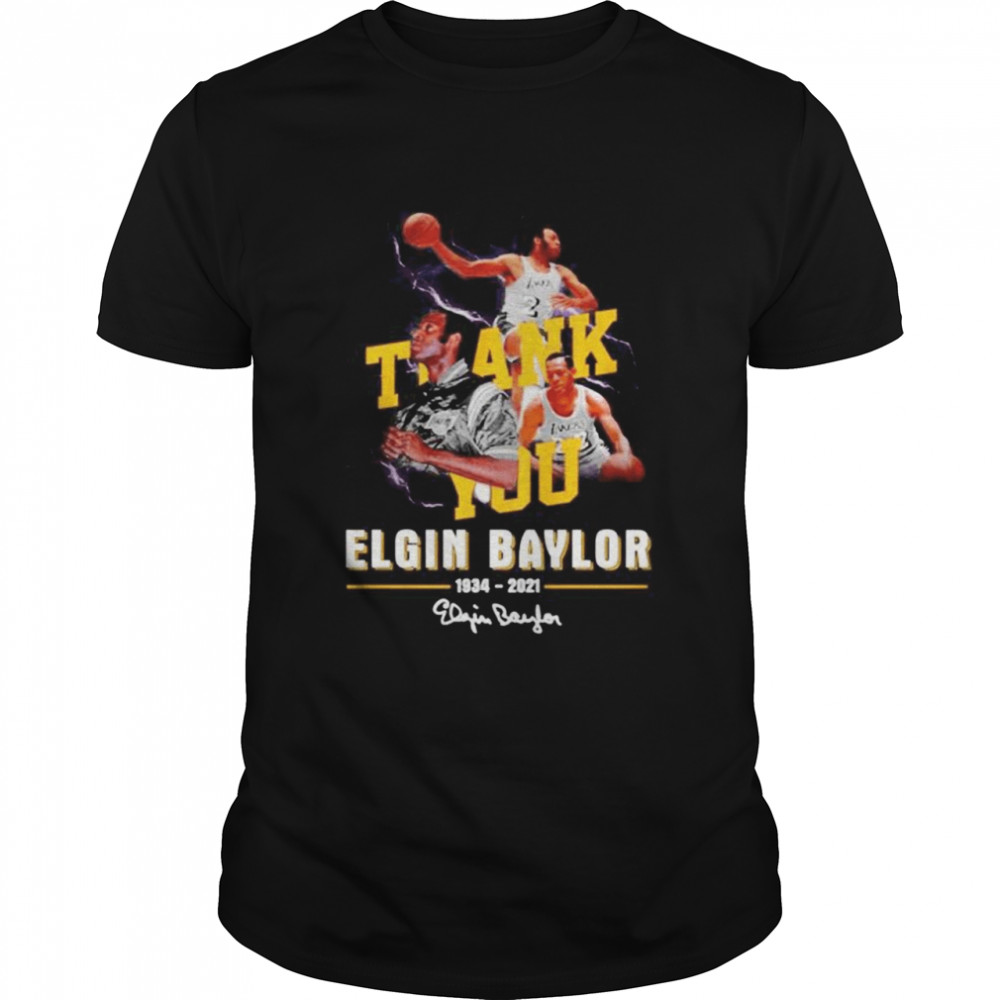 Thank you Elgin Baylor 1934-2021 signature shirt Classic Men's T-shirt