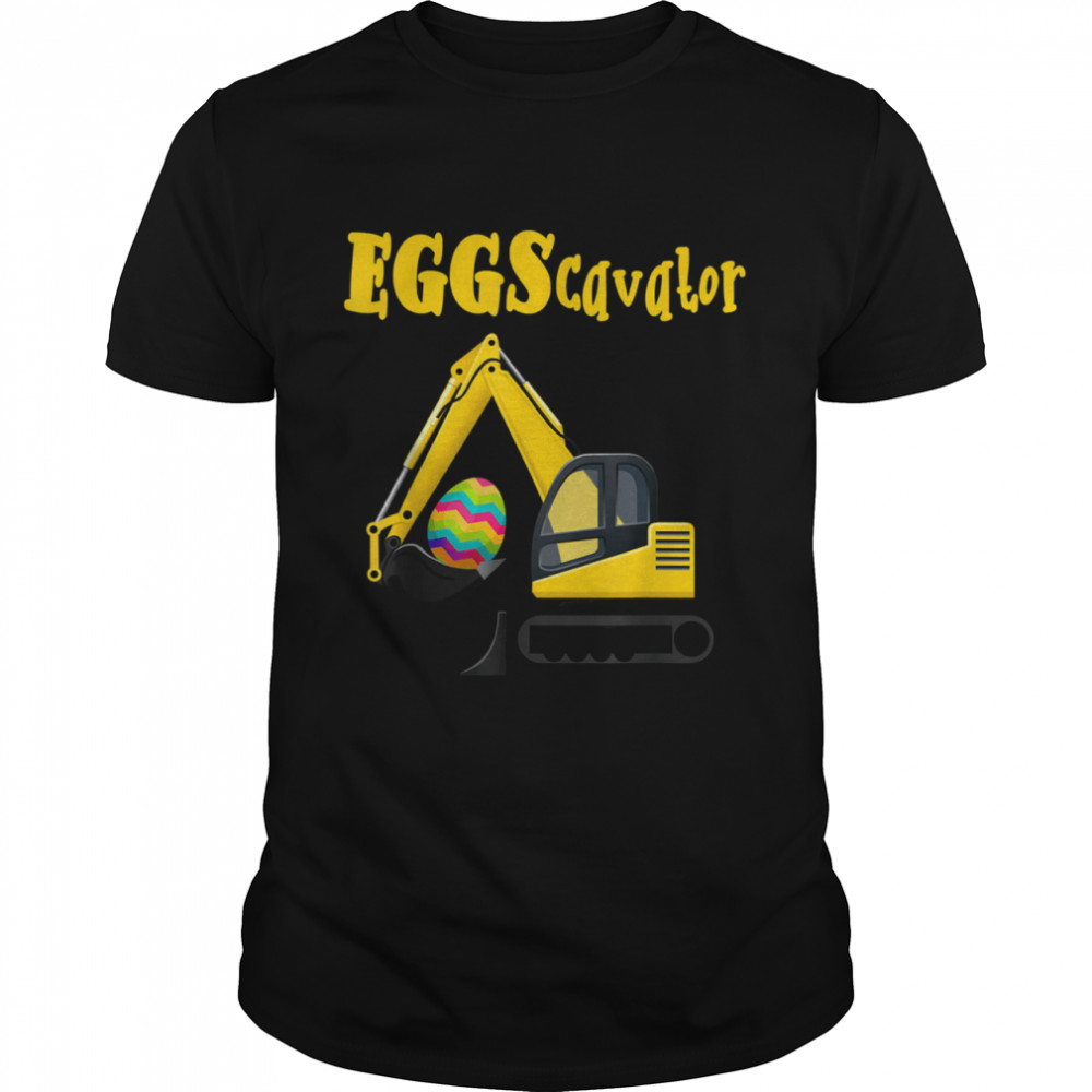 Eggscavator Excavator Digging Easter Eggs Hunting Boys shirt Classic Men's T-shirt