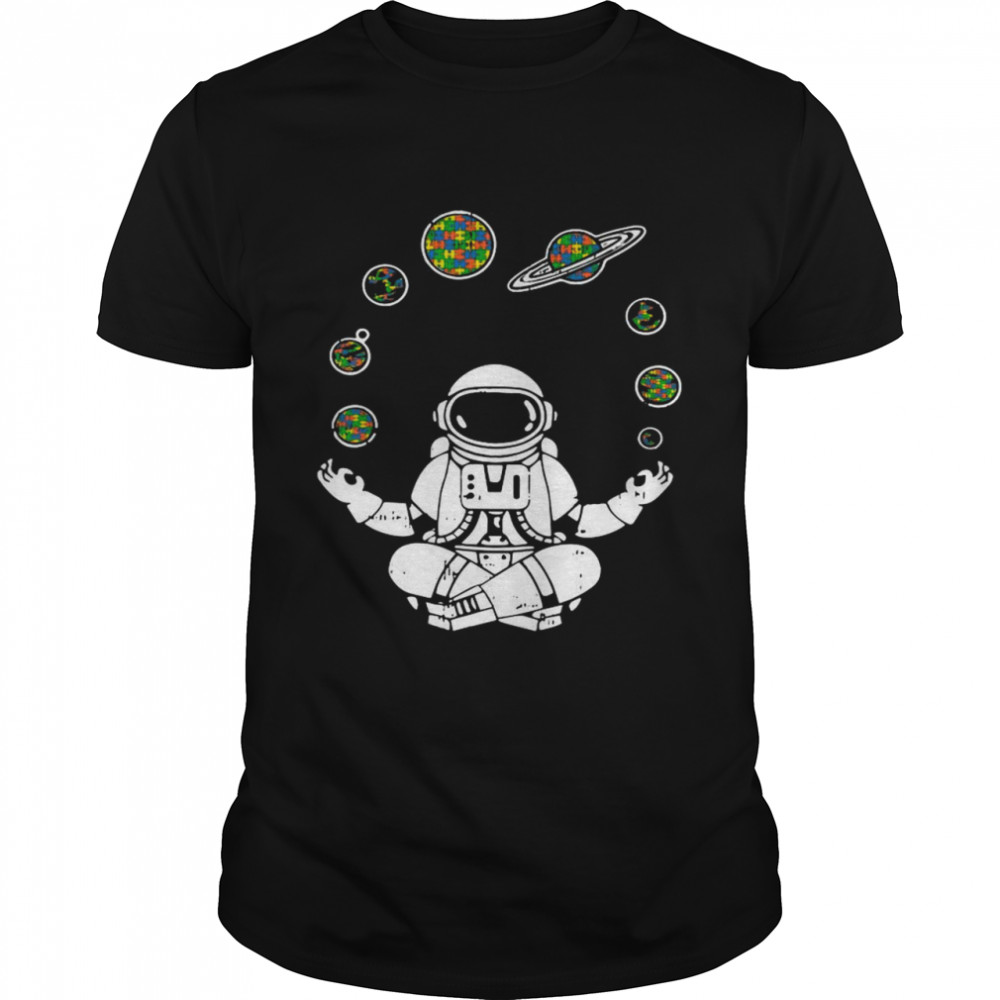 Yoga Astronaut Space Planets shirt Classic Men's T-shirt