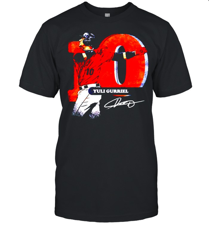 Houston Baseball 10 Yuli Gurriel Swing signature shirt Classic Men's T-shirt