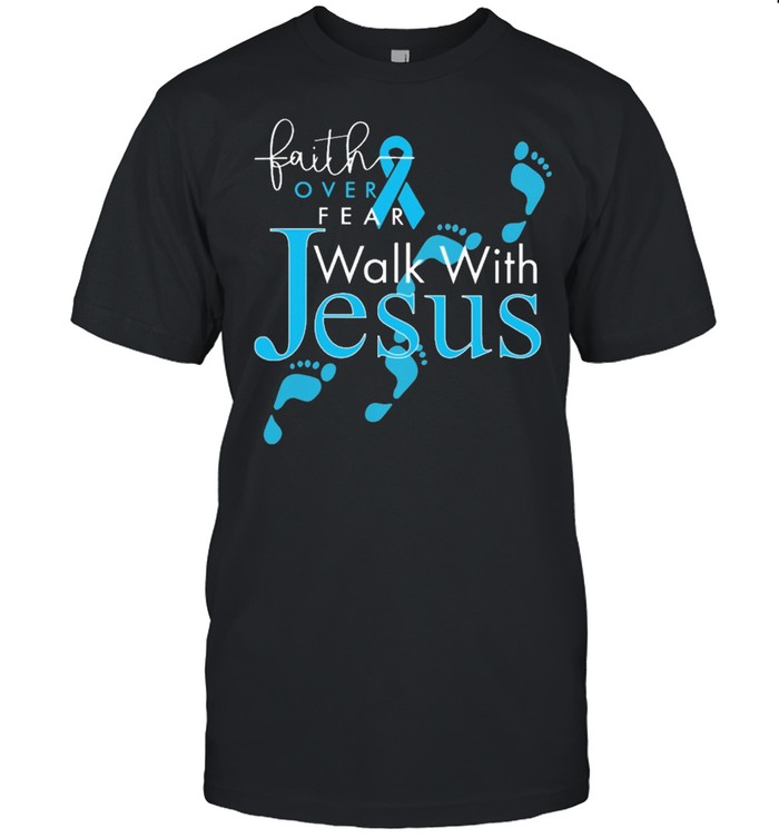 Faith over fear walk with jesus diabetes shirt Classic Men's T-shirt