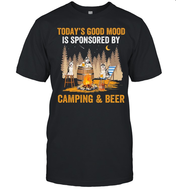 Wolf todays good mood is sponsored by camping and beer shirt Classic Men's T-shirt