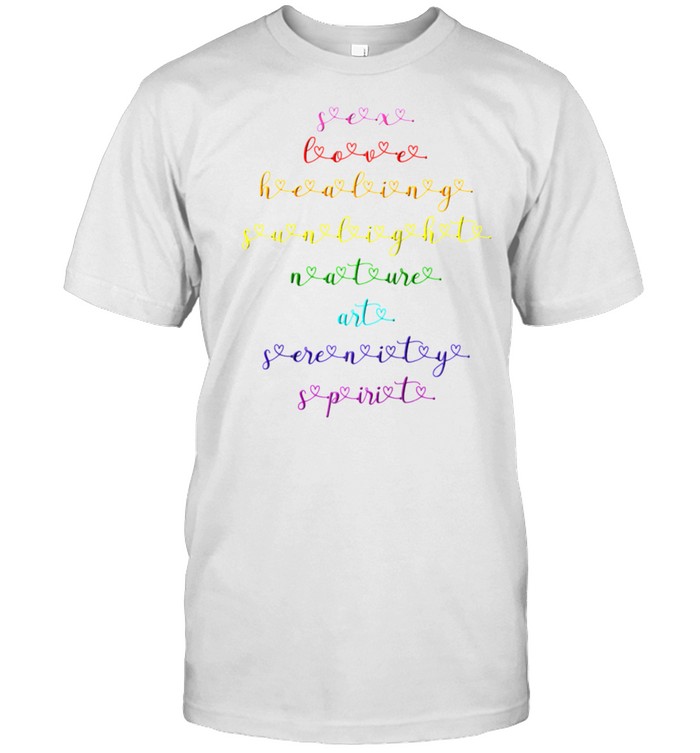 LGBT Rainbow Text Colors Meaning Gay Pride Flag LGBTQ shirt Classic Men's T-shirt