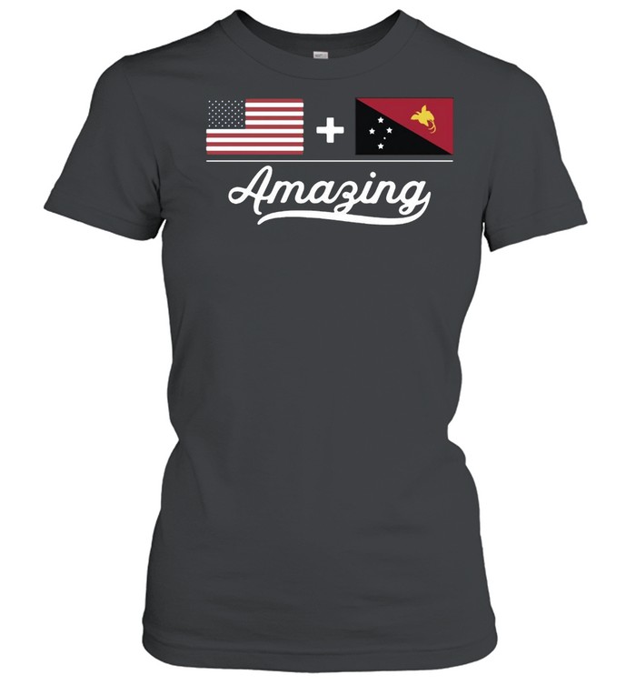 American Papua New Guinea Amazing Flag T-shirt Classic Women's T-shirt