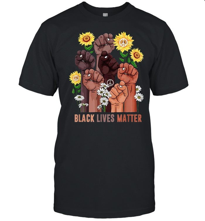 Black History Lives Matter Rise Hand Sunflower Peace African shirt Classic Men's T-shirt
