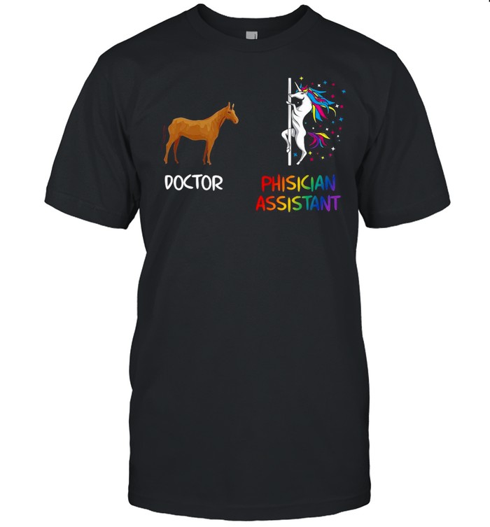 Horse Doctor Vs Physician Assistant Unicorn Dancing T-shirt Classic Men's T-shirt