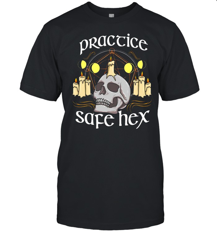 Witchcraft Pun Halloween Witch Practice Safe Hex T-shirt Classic Men's T-shirt