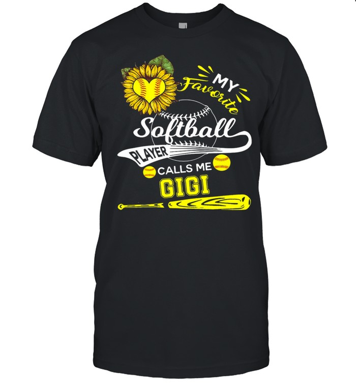 My Favorite Softball Player Calls Me Gigi T-shirt Classic Men's T-shirt