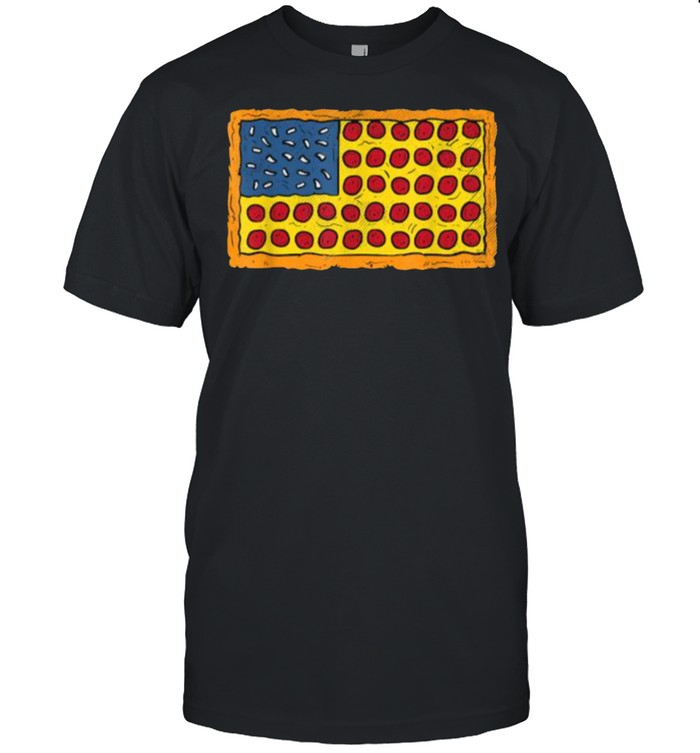 usa flag Pizza party T- Classic Men's T-shirt