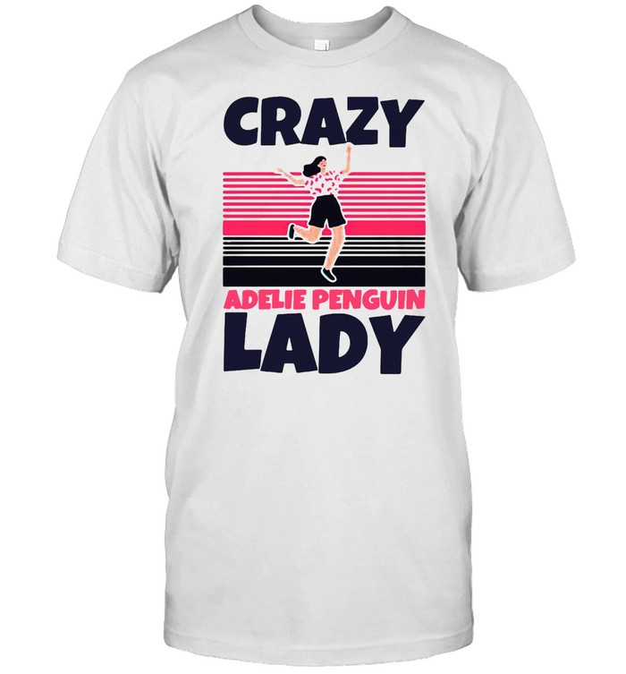 Crazy Adelie Penguin Lady Vintage Retro T-shirt Classic Men's T-shirt