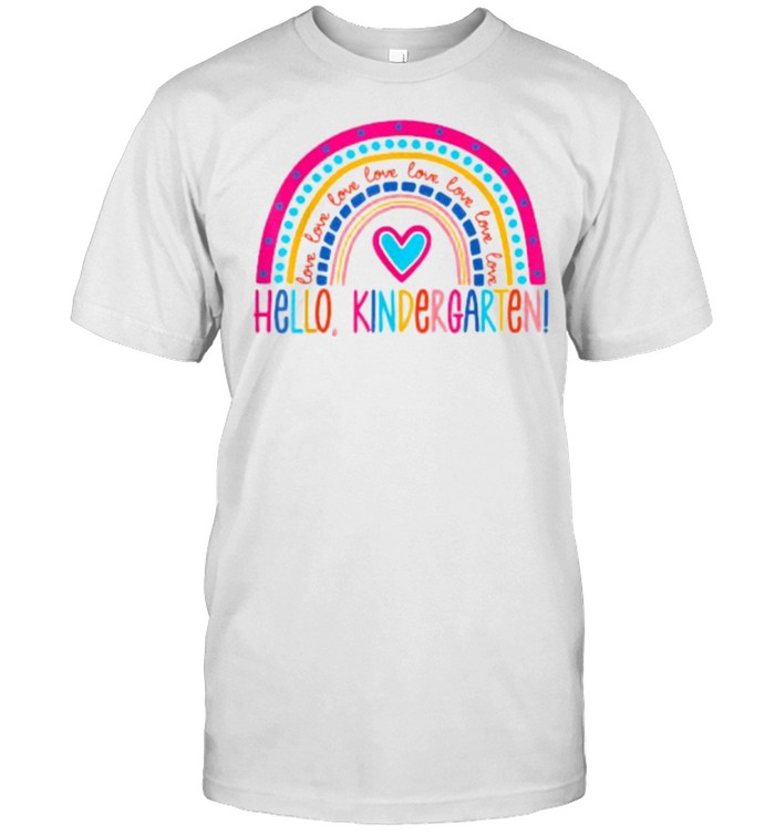Hello Kindergarten Rainbow for Teachers Student Girls T- Classic Men's T-shirt