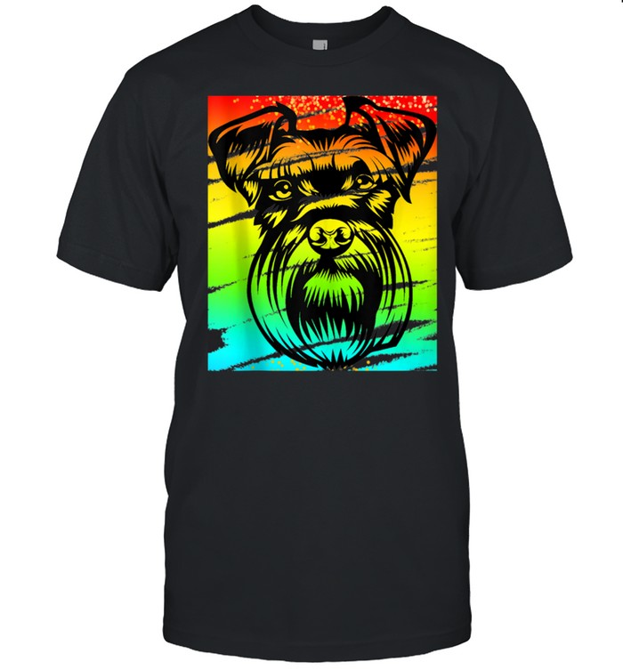 Cool Big Face Dog Style Image of Schnauzer shirt Classic Men's T-shirt