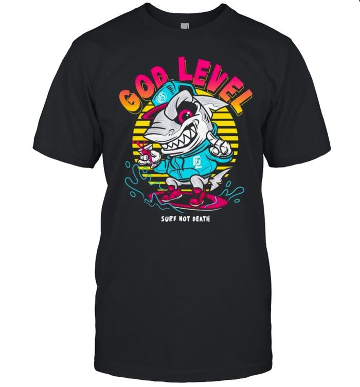 Shark God level surf not death shirt Classic Men's T-shirt