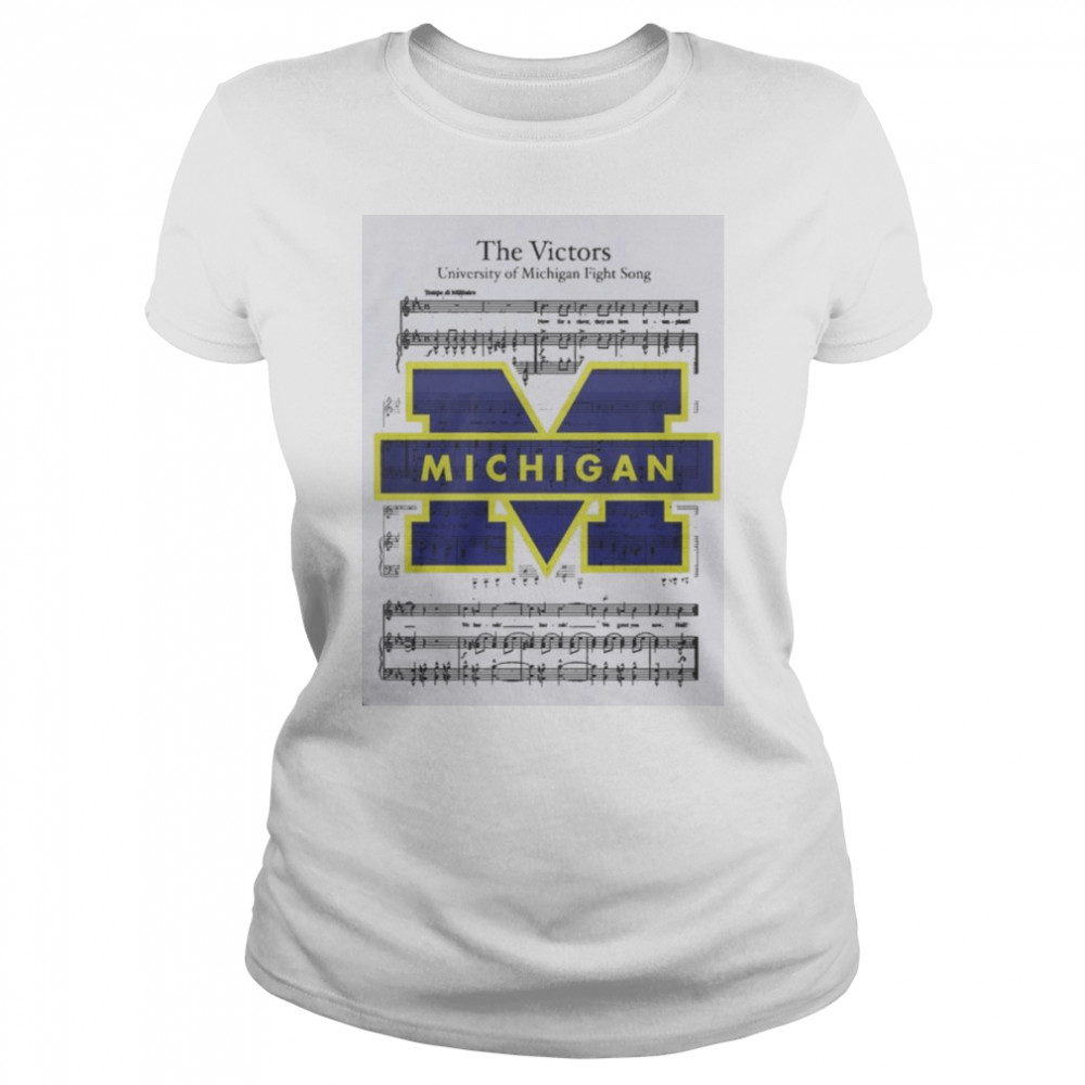 University Of Michigan The Victors Music Lyric 2021  Classic Women's T-shirt