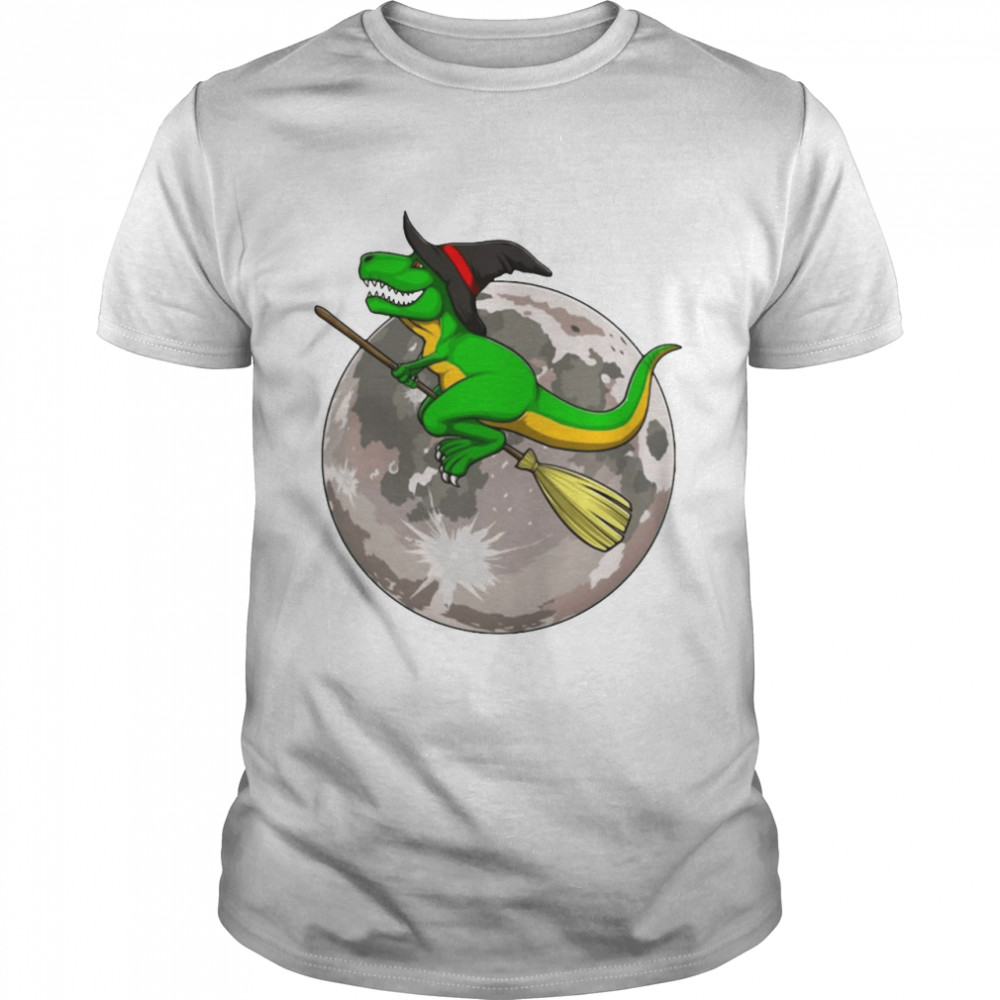 Witch T Rex Moon Funny Halloween Horror Scary Essential T-shirt Classic Men's T-shirt