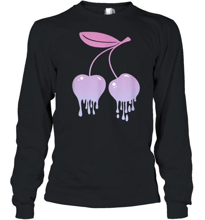 Melting Cherries Cherry Kawaii Soft Goth Girl shirt Long Sleeved T-shirt
