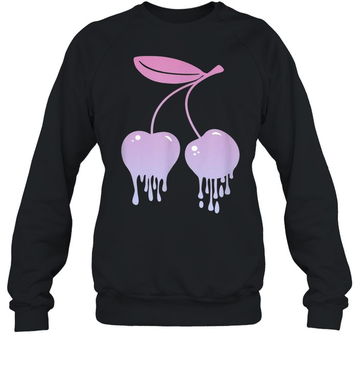 Melting Cherries Cherry Kawaii Soft Goth Girl shirt Unisex Sweatshirt