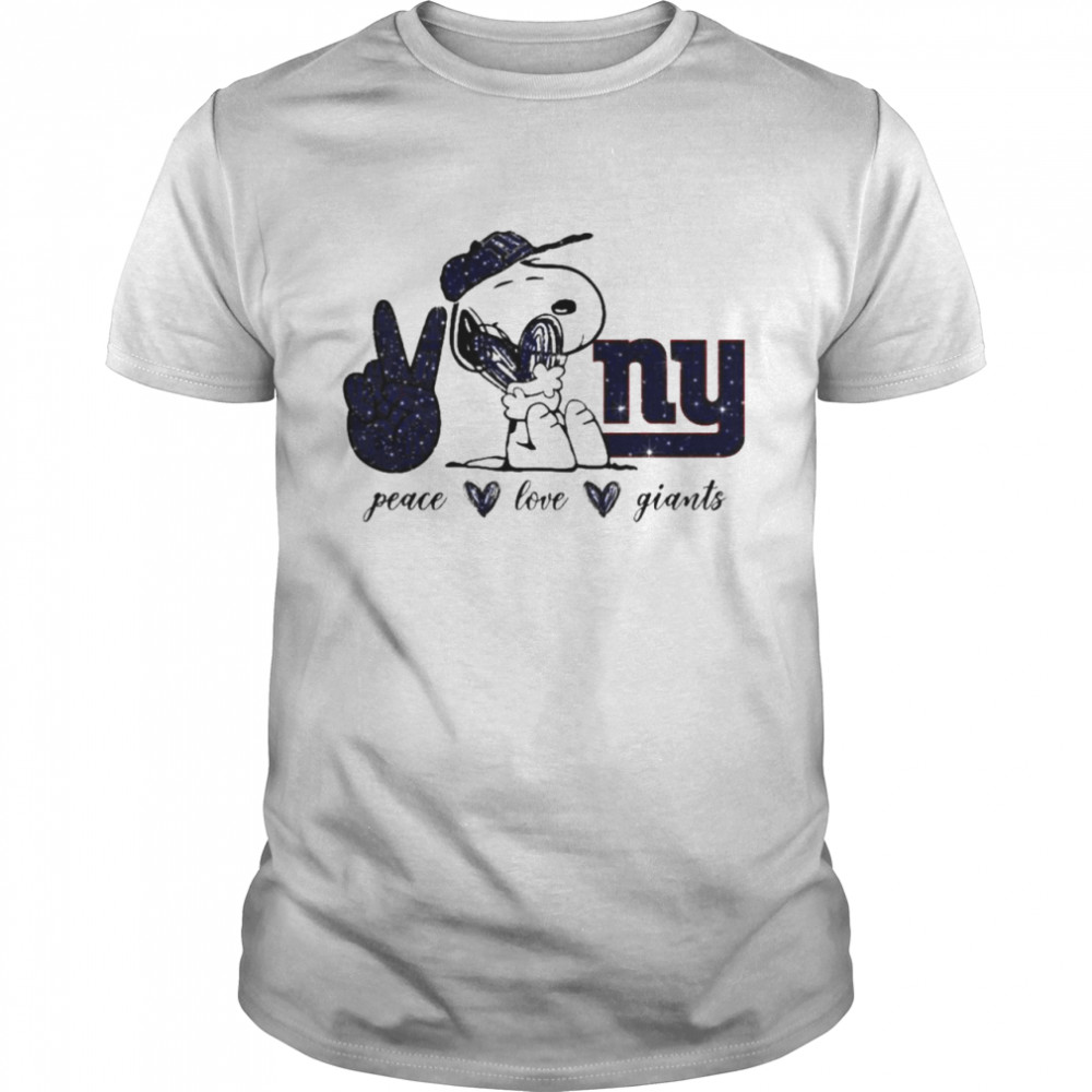 Snoopy peace love New York Giants shirt Classic Men's T-shirt