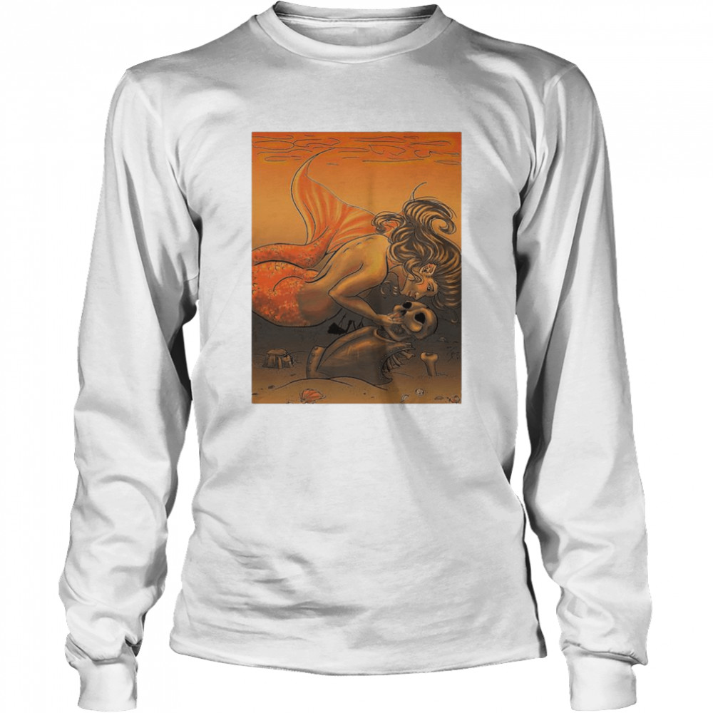 The Mermaid and her Knight shirt Long Sleeved T-shirt