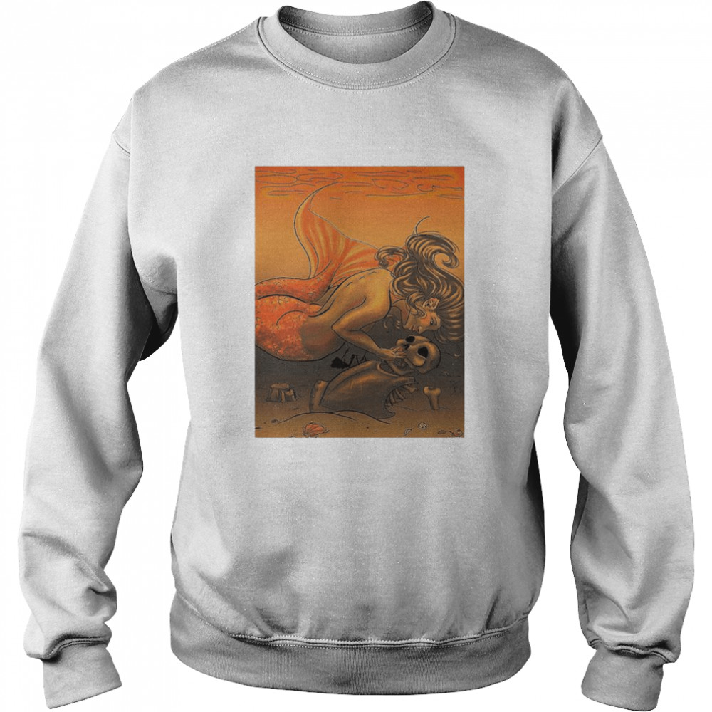 The Mermaid and her Knight shirt Unisex Sweatshirt