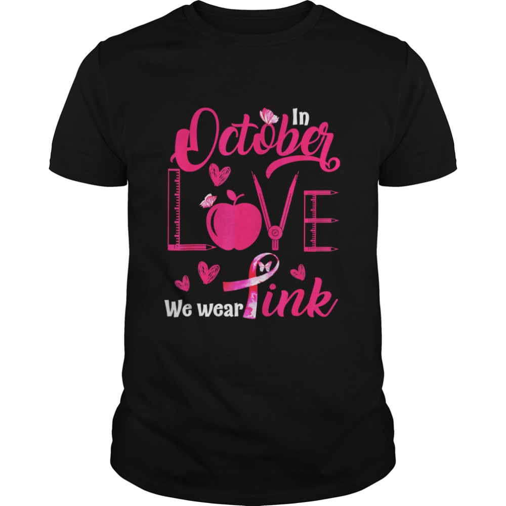 In October love we wear pink Butterfly Pink T- Classic Men's T-shirt