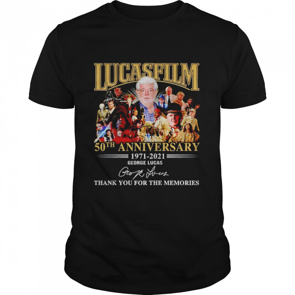 Lucasfilm 50th anniversary 1971 2021 George Lucas signature thank you for the memories shirt Classic Men's T-shirt