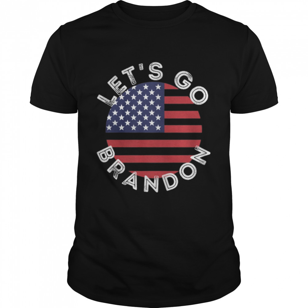 Top Let’s Go Brandon Liberal impeach Star Flag  Classic Men's T-shirt
