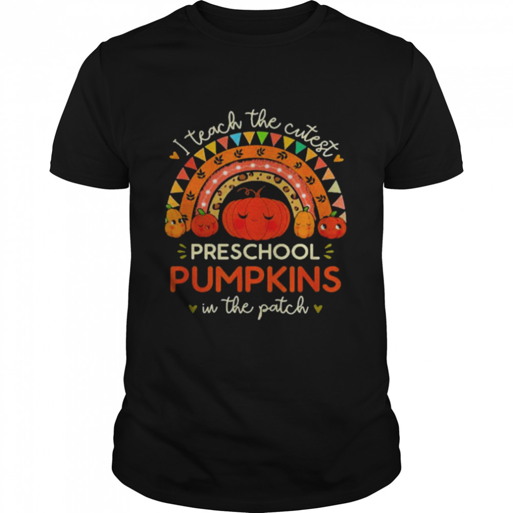 I Teach the Cutest Preschool Pumpkin Halloween Prek Teacher  Classic Men's T-shirt