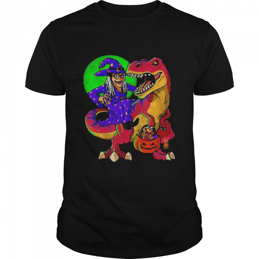 Moonlight TRex Witch Costume Halloween Dinosaur Witch shirt Classic Men's T-shirt
