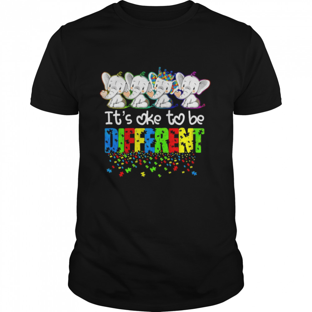 Autism Elephants It’s Ok To Be Different Awareness  Classic Men's T-shirt