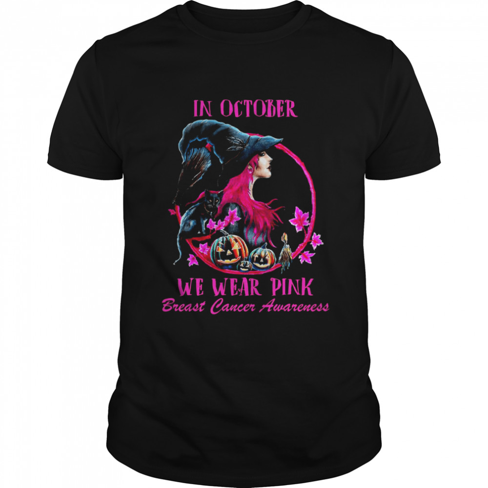 In october we wear pink breast cancer awareness shirt Classic Men's T-shirt