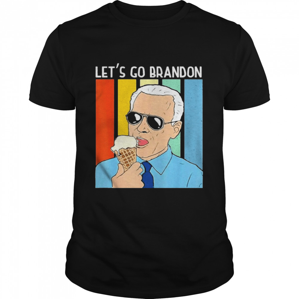 Lets Go Brandon Ice Cream Cone Meme 2021  Classic Men's T-shirt