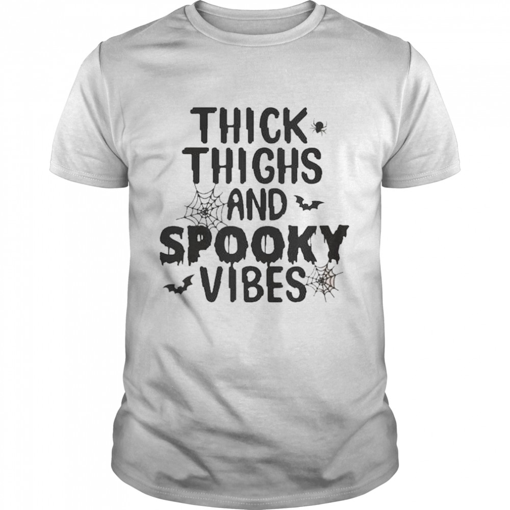 Thick Thighs and Spooky Vibes Halloween  Classic Men's T-shirt