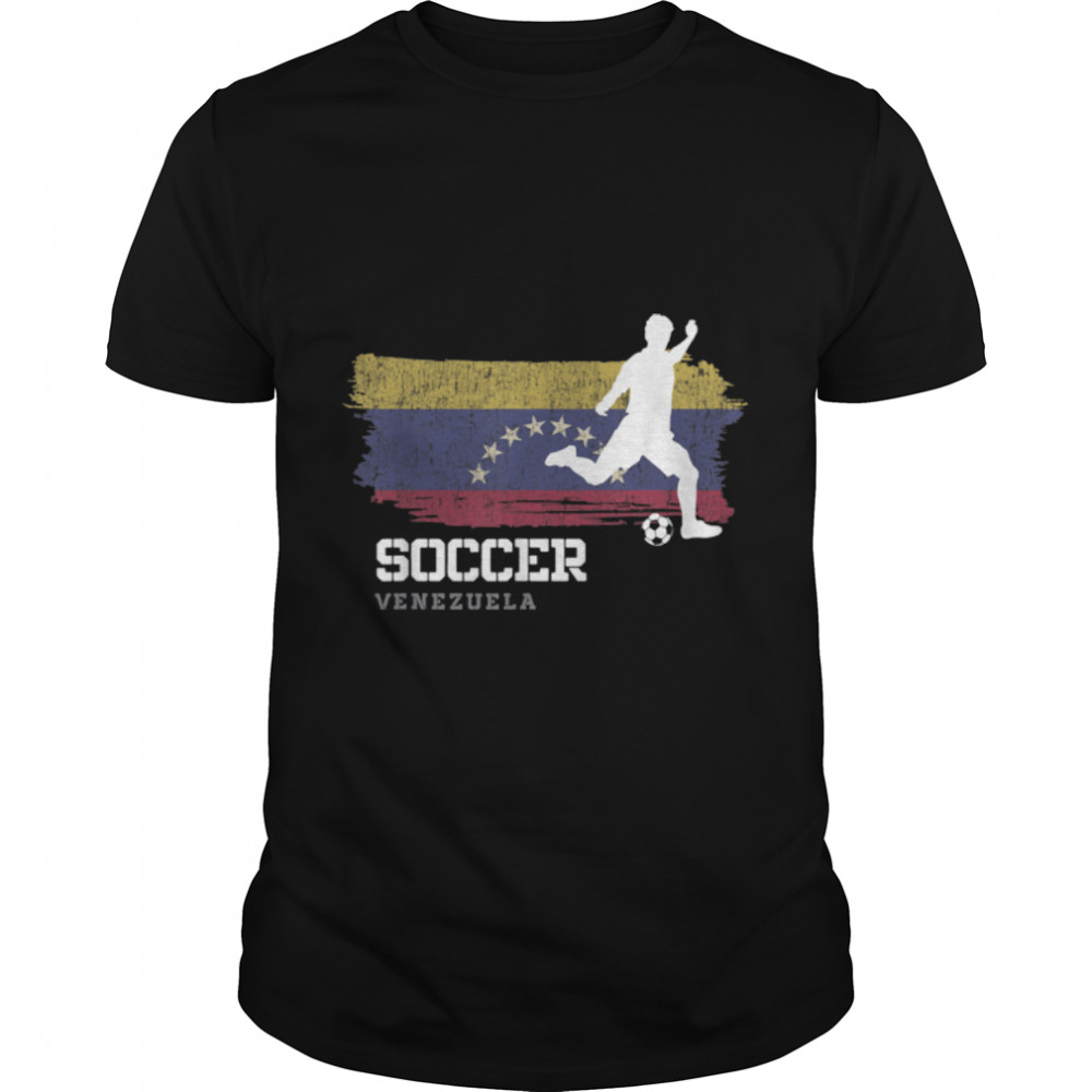 Soccer Venezuela Flag Football Team Soccer Player T- B09K1YCX83 Classic Men's T-shirt