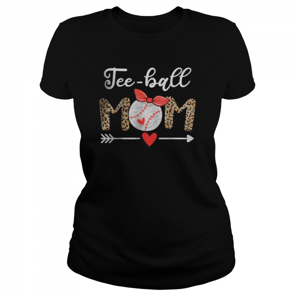TeeBall Mom Mother’s Day 2021 Gift T Ball Mom Leopard T- Classic Women's T-shirt