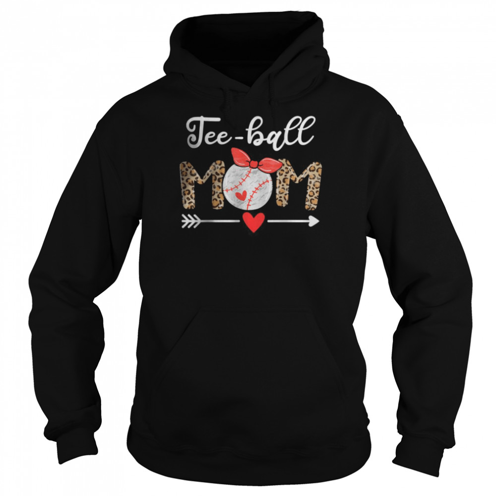 TeeBall Mom Mother’s Day 2021 Gift T Ball Mom Leopard T- Unisex Hoodie