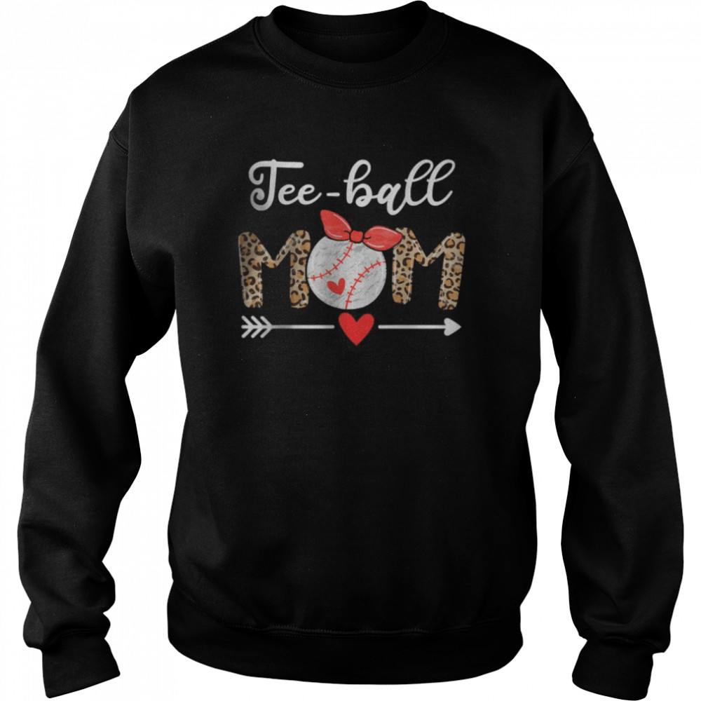 TeeBall Mom Mother’s Day 2021 Gift T Ball Mom Leopard T- Unisex Sweatshirt