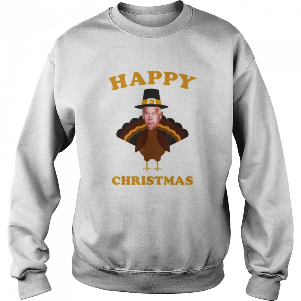 biden turkey Happy Christmas shirt Unisex Sweatshirt